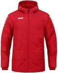 JAKO Herren Coachjacke Team mit Kapuze, Rot, 4XL