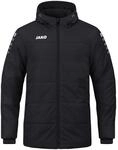 JAKO Kinder Coachjacke Team mit Kapuze, Schwarz, 140