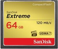 SANDISK Extreme CompactFlash Speicherkarte 64 GB (F&uuml;r DSLR-Kameras, UDMA7, Schreiben