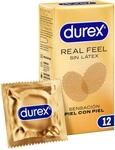 Durex FEEL REAL SENSITIVE 12 St&uuml;ck, Transparent, One size