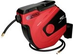 KS Tools Automatischer Druckluftschlauch-Aufroller, Schwarz/Rot, &Oslash; 10 mm x 15 m
