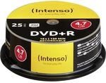 Intenso DVD+R Rohlinge 4,7GB 1x-16x 25er Spindel Cakebox kratzfest