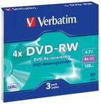 Verbatim DVD-RW Rohlinge, 4X, 4.7GB, Kratzfest