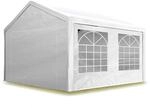TOOLPORT Partyzelt Pavillon 3x5 m in wei&szlig; PE Plane 350 N Wasserdicht UV Schutz