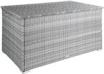 tectake&reg; Aluminium Polyrattan Aufbewahrungsbox mit Deckel, 750L, Gartenkiste