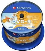 Verbatim DVD-R AZO 4,7GB - 16-fache Brenngeschwindigkeit - Bedruckbar - 50er Spindel