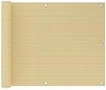 vidaXL Balkon-Sichtschutz Beige 75x400 cm HDPE