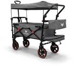 FUXLIFE Bollerwagen FX-CT850 Grau - Komfort faltbar &bull; Kinder Transportwagen...