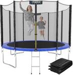 KINETIC SPORTS Trampolin Outdoor 'Salto Plus' &Oslash; 305 cm - Komplett-Set f&uuml;r...