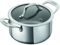 KUHN RIKON Allround Kochtopf mit Glasdeckel, 4,1 Liter/22 cm, Edelstahl, f&uuml;r alle