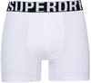 Superdry Mens DUAL Logo Double Pack Boxer Shorts, Black/Optic, Large