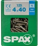 SPAX 4197000400407 40 mm 125St&uuml;ck (S) &ndash; Schraube (Schraube, Edelstahl, Holz,