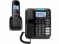 Amplicomms BigTel 1580 Combo DECT Großtasten Telefon, Anrufbeantworter,