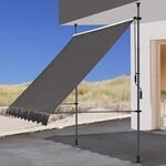 QUICK STAR Klemmmarkise 250x130cm Grau Balkonmarkise Sonnenschutz