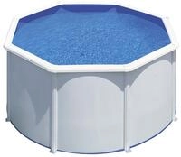 Gre Rundes Stahlpool Fidji Blanco mit Sandfilter 240x120 cm