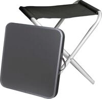 BRUNNER Hoggy Set Tischplatte & Hocker grau/schwarz