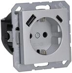 Jung A1520-15CAAL SCHUKO-Steckdose mit USB Typ AC (max. 3A) mit erh&ouml;htem