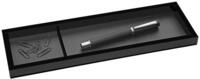 Wedo 631601 Stiftschale Black Office aus Acrylglas, 2 F&auml;cher, Gummif&uuml;&szlig;e 31 x 9, 6