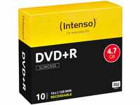Intenso DVD+R Rohlinge 4,7GB 16x Speed, 10er Slim Case, 4111652, 10er Slimcase