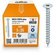 HECO-TOPIX-plus Holzschraube 3 x 35, Senkkopf mit Fr&auml;staschen, T-Drive, T-10,