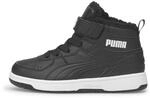 PUMA M&auml;dchen Rebound Joy Fur Ps Sneaker, Puma Black Puma White, 33 EU