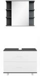 Vicco Badm&ouml;bel-Set Ilias, Wei&szlig;/Anthrazit, 80.2 cm
