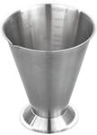 GSD Haushaltsger&auml;te Messbecher mit Fu&szlig; aus mattem Edelstahl, 750 ml, Silber
