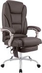 CLP B&uuml;rostuhl ergonomisch Pacific mit Echtleder-Akzenten und Massagefunktion,