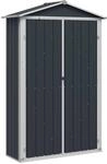 vidaXL Ger&auml;tehaus Anthrazit 107,5x46x183 cm Verzinkter Stahl