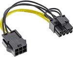 Mainboard Strom Adapter PCI-Express 6pol auf 8pol Netzteil Stecker Grafikkarte