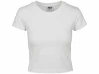 Urban Classics Damen T-shirt Ladies Stretch Jersey Cropped Tee T Shirt, Weiß, S EU