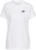 Nike Damen Club T Shirt, White/Black, L EU