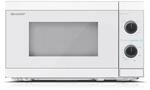 Sharp Mikrowelle YC-MG01E-C mit Grill 20L, Kristallwei&szlig;, 800W Mikrowelle, 1000W