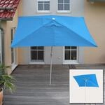 Mendler Sonnenschirm N23 2x3m Polyester/Alu - blau | Gartenschirm, rechteckig,
