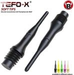 Bull's Erwachsene 61711 Bulls Softdart 100 Spitzen Tefo-X schw, M, Schwarz