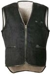 Cord Weste mit Webpelz,Farbe schwarz, Gr.XL