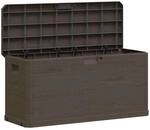 vidaXL Auflagenbox 280L Braun Kissenbox Gartenbox Aufbewahrungsbox Gartentruhe
