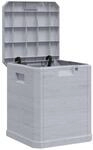 vidaXL Garten Aufbewahrungsbox 90 L Hellgrau Kissenbox Gartenbox Auflagenbox