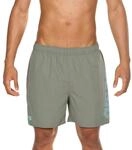 ARENA Herren Badeshorts Herren Badehose Boxer Fundamentals Logo, Army-Sea Blue, S,