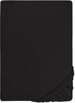 biberna Feinjersey Spannbettlaken 90x200-100x200 cm schwarz | 100% Baumwolle