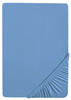 biberna Feinjersey-Spannbetttuch 0077144 azurblau 1x 90x190 cm - 100x200 cm