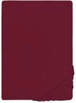 biberna Feinjersey Spannbettlaken 90x200-100x200 cm rot | 100% Baumwolle