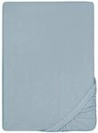 biberna Premium Frottee-Stretch Spannbetttuch 140x200-160x200 cm blau | 80%