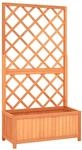 vidaXL Gartenpflanzk&uuml;bel mit Spalier, Massiv-Tannenholz, Braun, 70x30x135 cm,