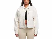 Urban Classics Women's Ladies Short Boxy Worker Jacket Jacke, White, XL