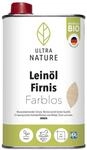 ULTRA NATURE Lein?l Firnis 0,5L, Farblos, Vegan, Bio, L?semittelfrei,...