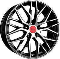 RS4-7.5JX17 5/112 ET45 66,6 BLACK FRONT POLISH