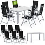 CASARIA&reg; Gartenm&ouml;bel Set 6 St&uuml;hle mit Tisch 150x90cm Aluminium...