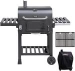 TAINO Hero XL Set BBQ Smoker GRILLWAGEN Holzkohle Grill Grillkamin Standgrill