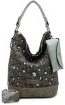 Fritzi Izzy07 Olga Canvas Leo Hobo Tasche aus Baumwollmischung Damen Schultertasche